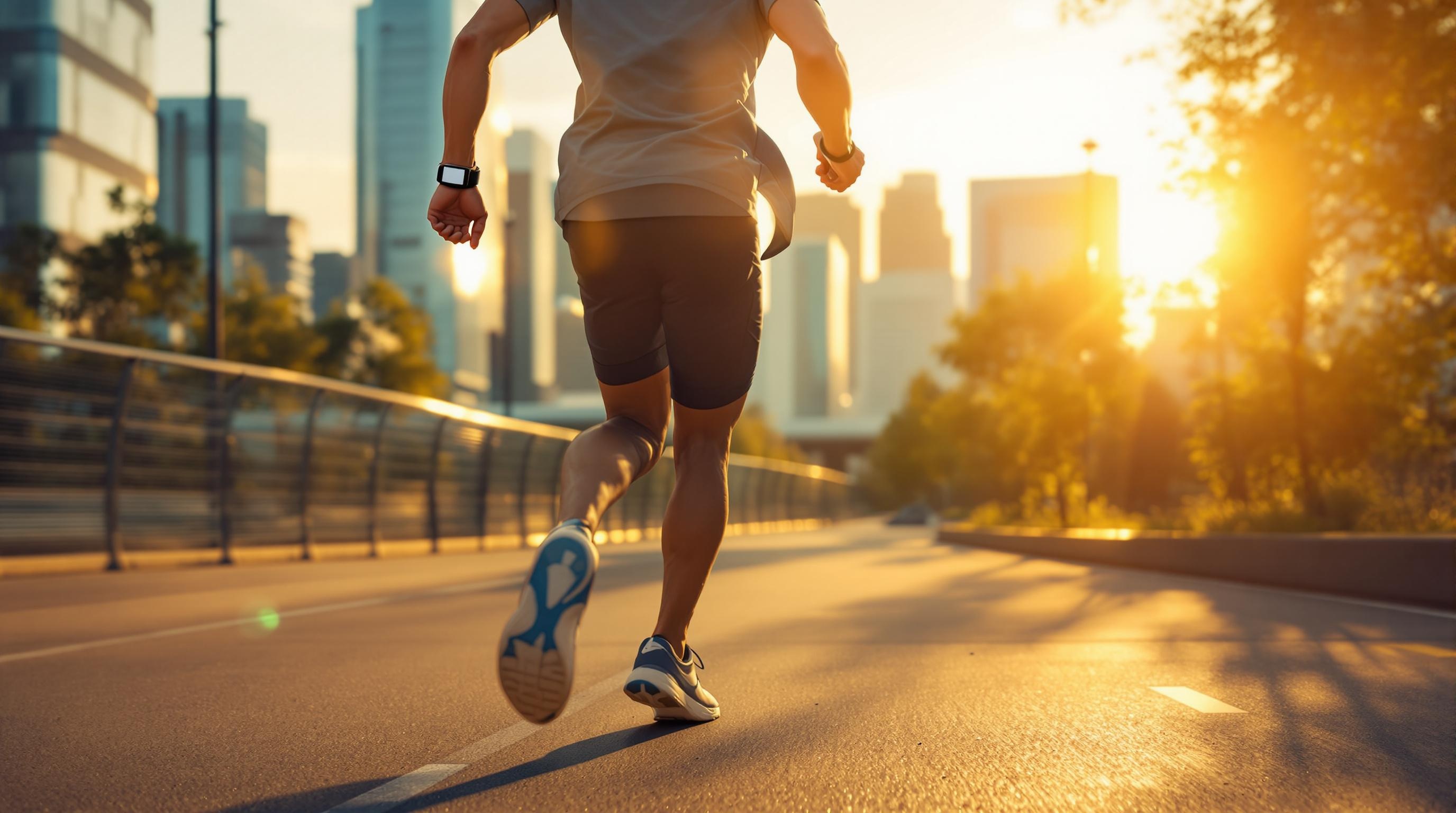 Person using a smartwatch and fitness tracker during a workout for real-time health data