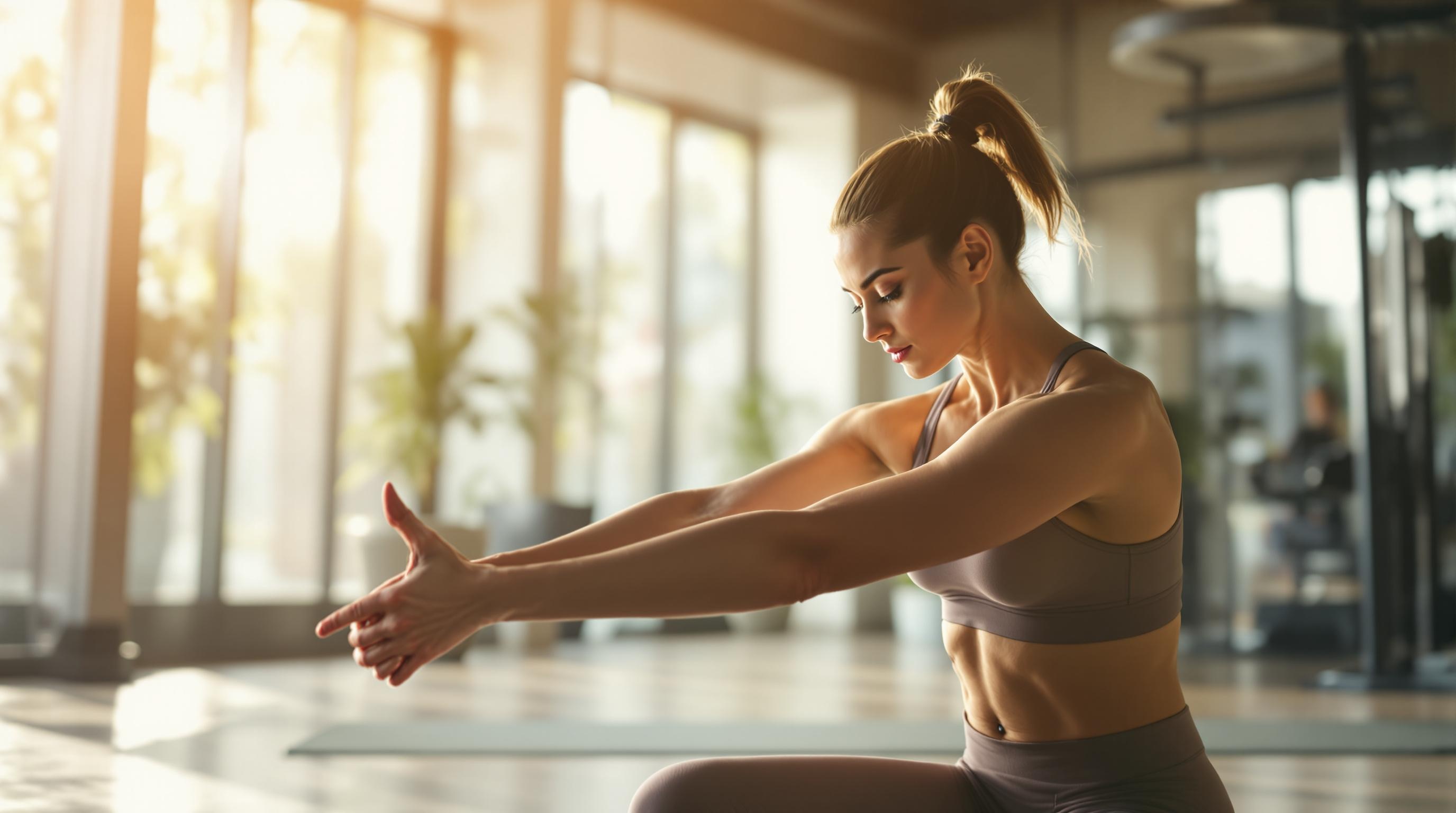 Person performing hip flexor stretch and spinal twist exercises for mobility