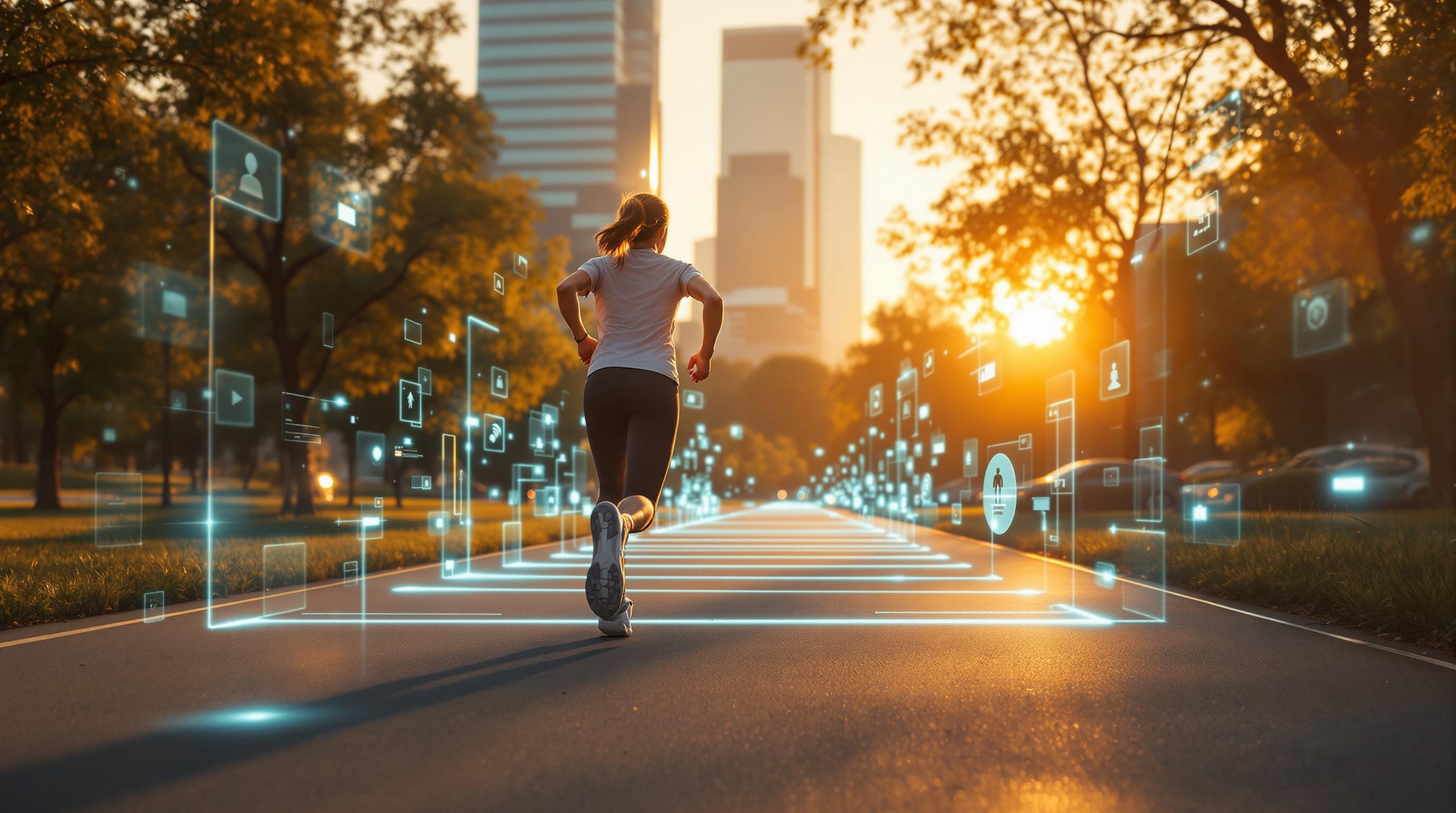 Fitness gamification app interface with virtual rewards and progress tracking