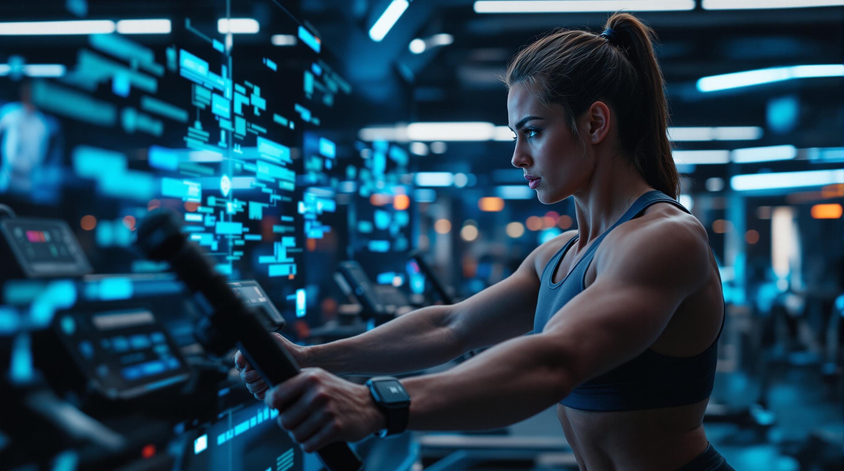Modern digital fitness coaching interface on a smartphone screen showcasing personalized workout plans